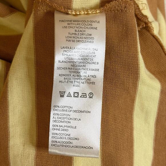 Maeve Anthropologie Striped Boxy Oversized V Neck Women’s Top Size XL - Picture 10 of 11